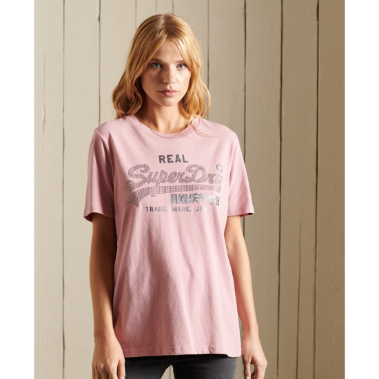 Superdry Γυναικεία κοντομάνικη μπλούζα Vintage Logo Boho Sparkle T-Shirt